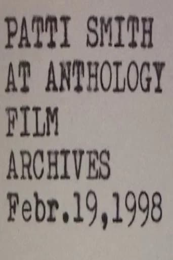 Patti Smith at Anthology Film Archives Febr. 19, 1998