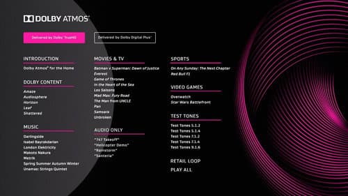 Dolby Atmos® Demo Disc 2016 still