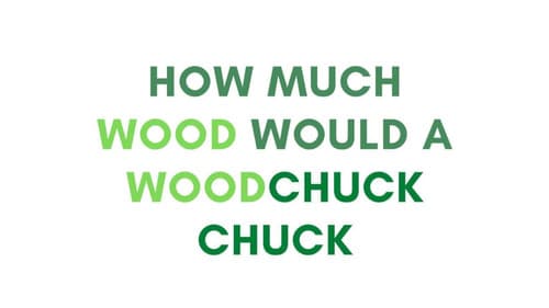 How Much Wood Would a Woodchuck Chuck still
