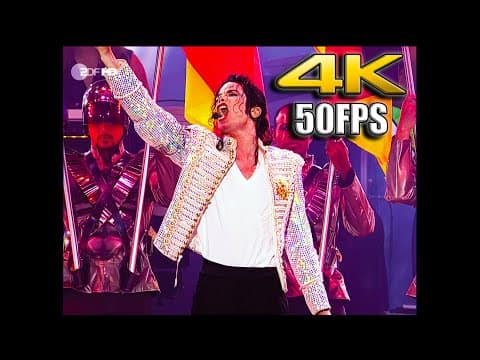 Michael Jackson HIStory World Tour - Munich, 1997 4K 50FPS AI UPSCALE