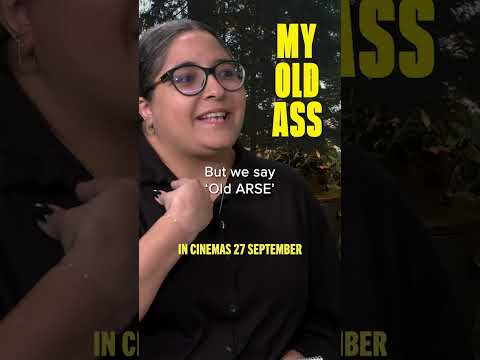 MY OLD ASS actors Aubrey Plaza and Maisy Stella try their best British accents.
