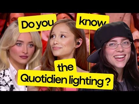 Quotidien, that French TV program with amazing lighting, ft Ariana Grande, Sabrina Carpenter...