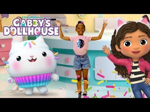 "Sprinkle Party" Dance Along! | GABBY'S DOLLHOUSE