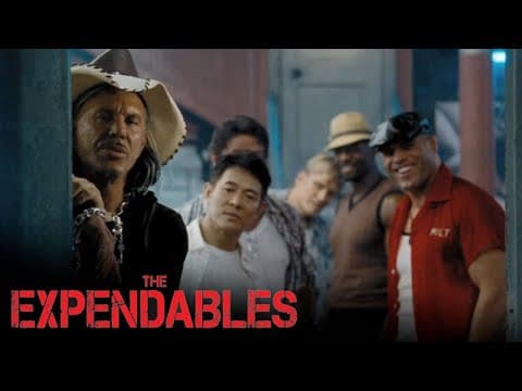 The Expendables Blow Off Some Steam By Throwing Knives
