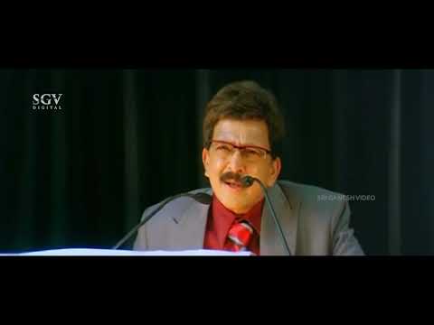 Vishnuvardhan Speech Made All The Parents Emotional | School Master Kannada Movie Scene
