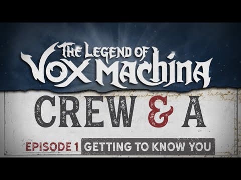 Crew & A Episode 1: Getting to Know You