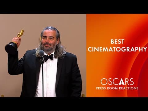 Best Cinematography | Hoyte van Hoytema | Oscars 2024 Press Room Speech