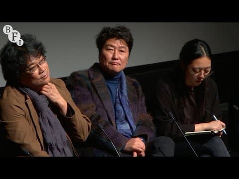 Parasite director Bong Joon-ho and stars Song Kang-ho and Lee Jung-eun