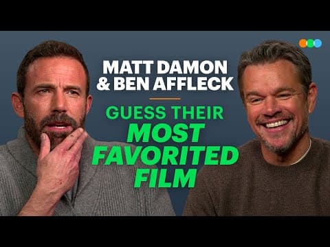Matt Damon and Ben Affleck Guess Their Film with the Most Letterboxd Fans