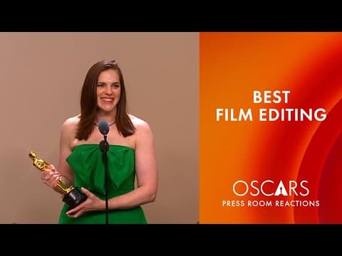 Best Film Editing | Jennifer Lame | Oscars 2024 Press Room Speech