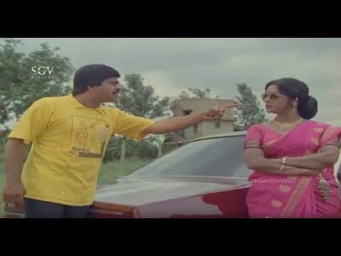 Shankar Nag Challenges Industry Owner B. Saroja Devi | Bhale Chatura Kannada Movie Scene