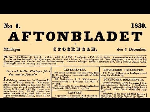 Sweden: Lessons for America? - Freedom of the Press