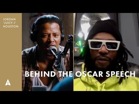 Jordan 'Juicy J' Houston | "It's Hard out Here for a Pimp"-Hustle & Flow | Behind the Oscars Speech